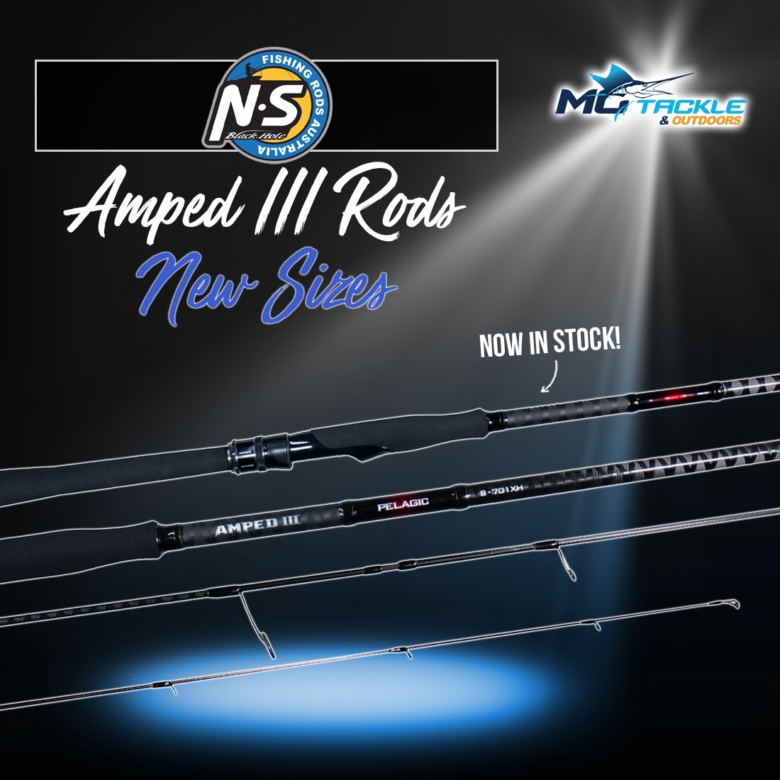 NEW - NS Black Hole Amped 3 Rods