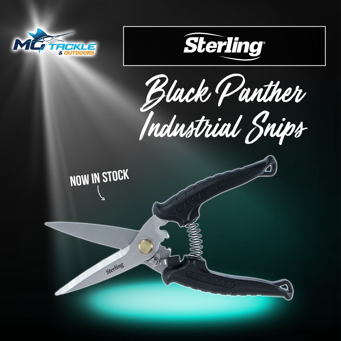 NEW - Sterling Black Panther Industrial Snips