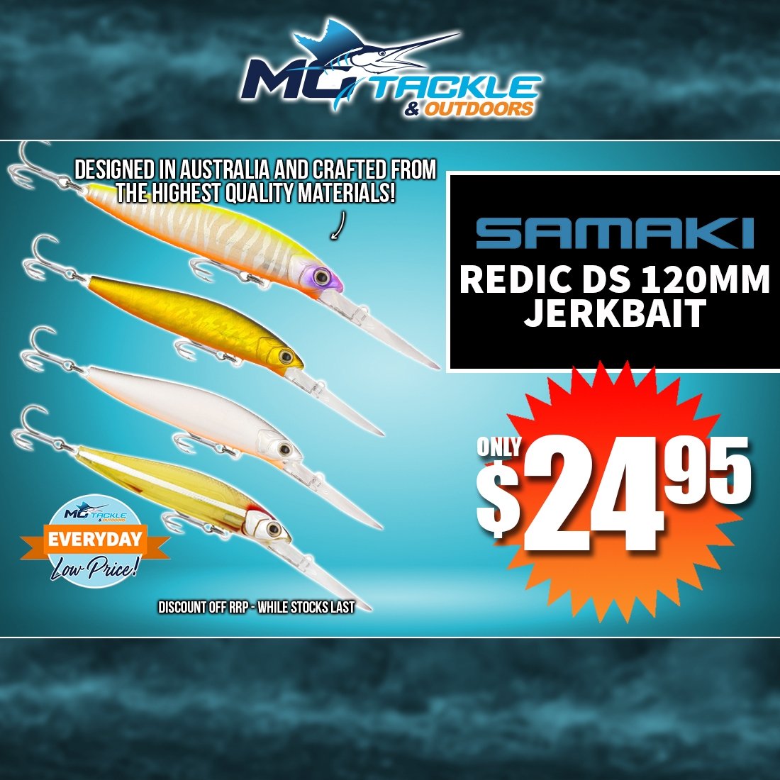 Samaki Redic DS 120mm Jerkbait Lure $24.95