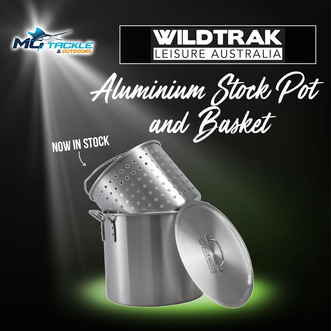 NEW - Wildtrak Aluminium Stock Pot & Basket