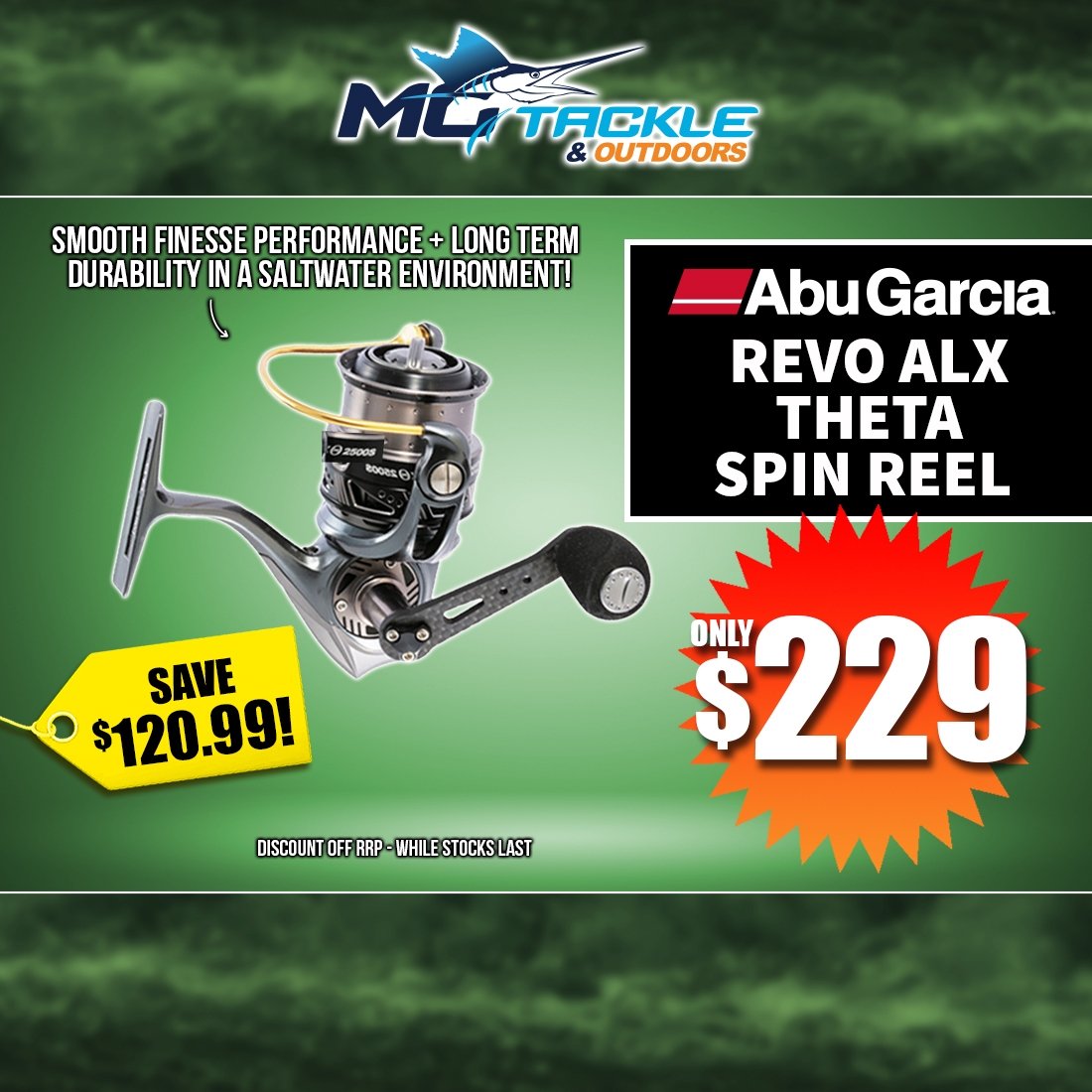 Abu Garcia Revo ALX Theta Spin Reel only $229