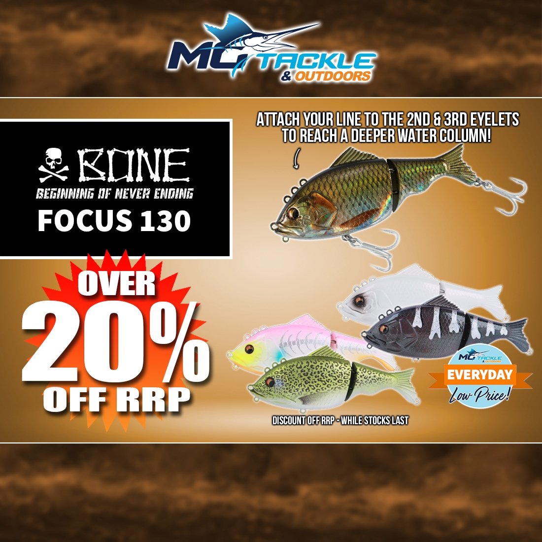 Over 20% off Bone Focus 130 Lure