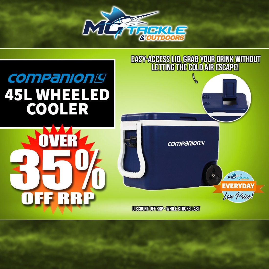 Over 25% off Companion 45L Wheeled Cooler