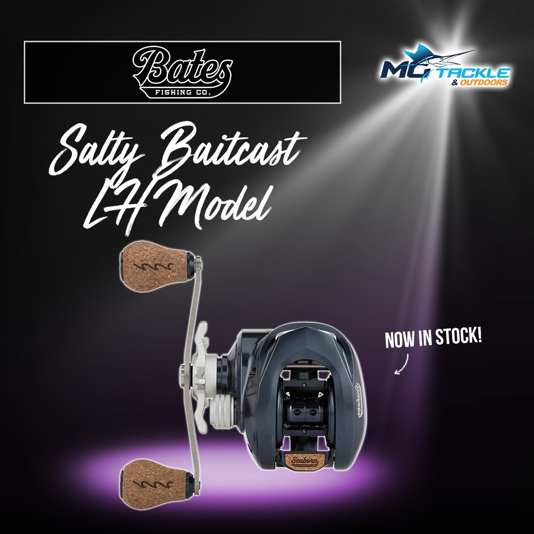 NEW - Bates Salty Baitcast Reel