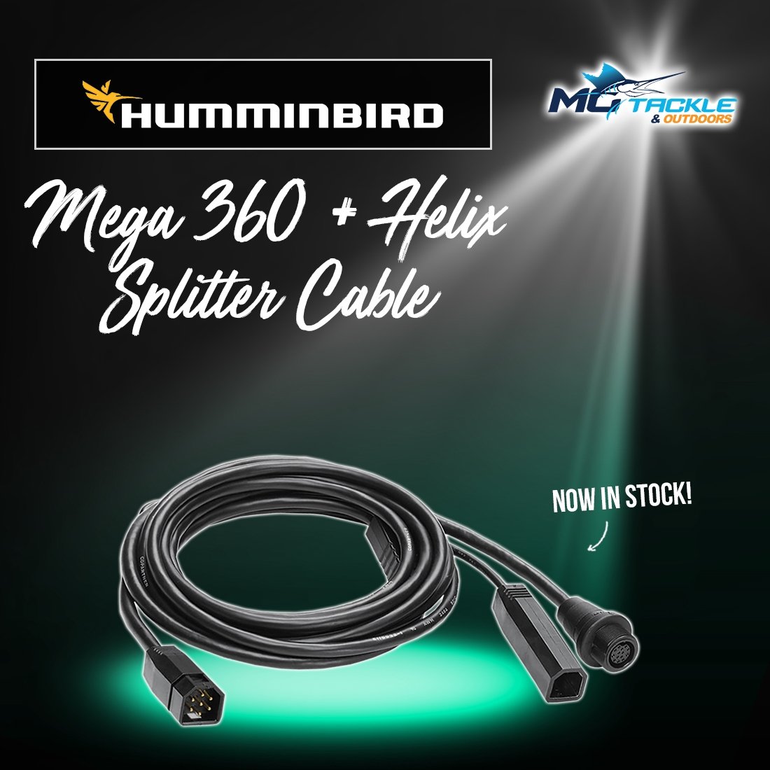 NEW - Humminbird Mega 360 + Helix Splitter Cable