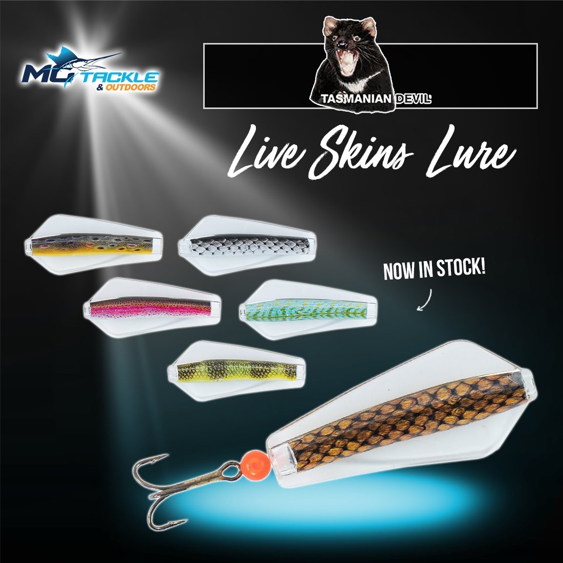 NEW - Wigstons Tasmanian Devil Live Skins Lure