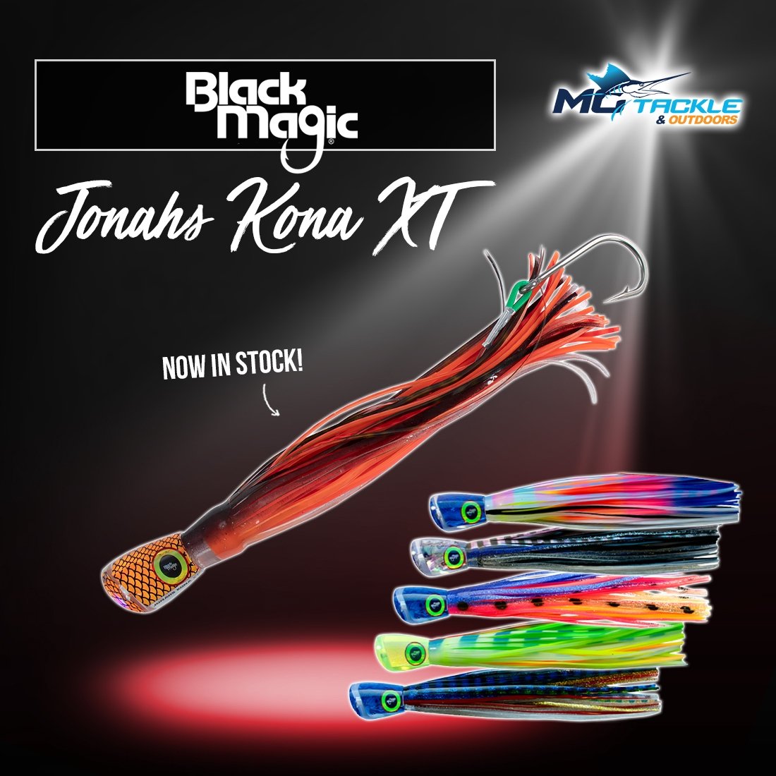 NEW - Black Magic Jonahs Kona XT Single Rigged Lure