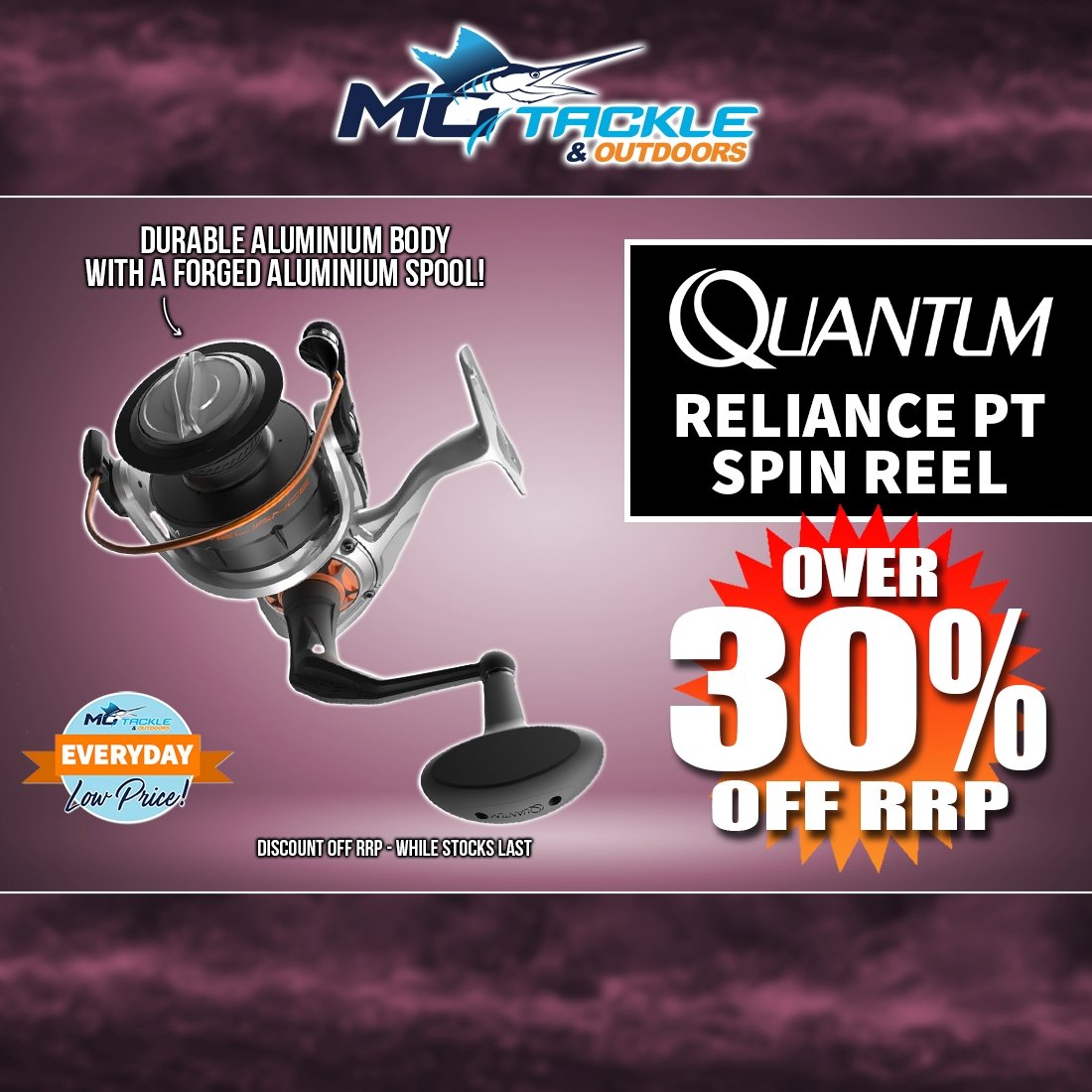 Over 30% off Quantum Reliance PT Spin Reel