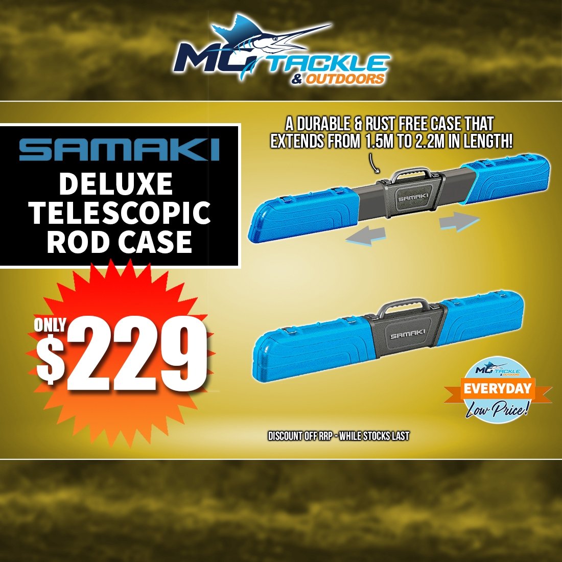 Samaki Deluxe Telescopic Rod Case Only $229