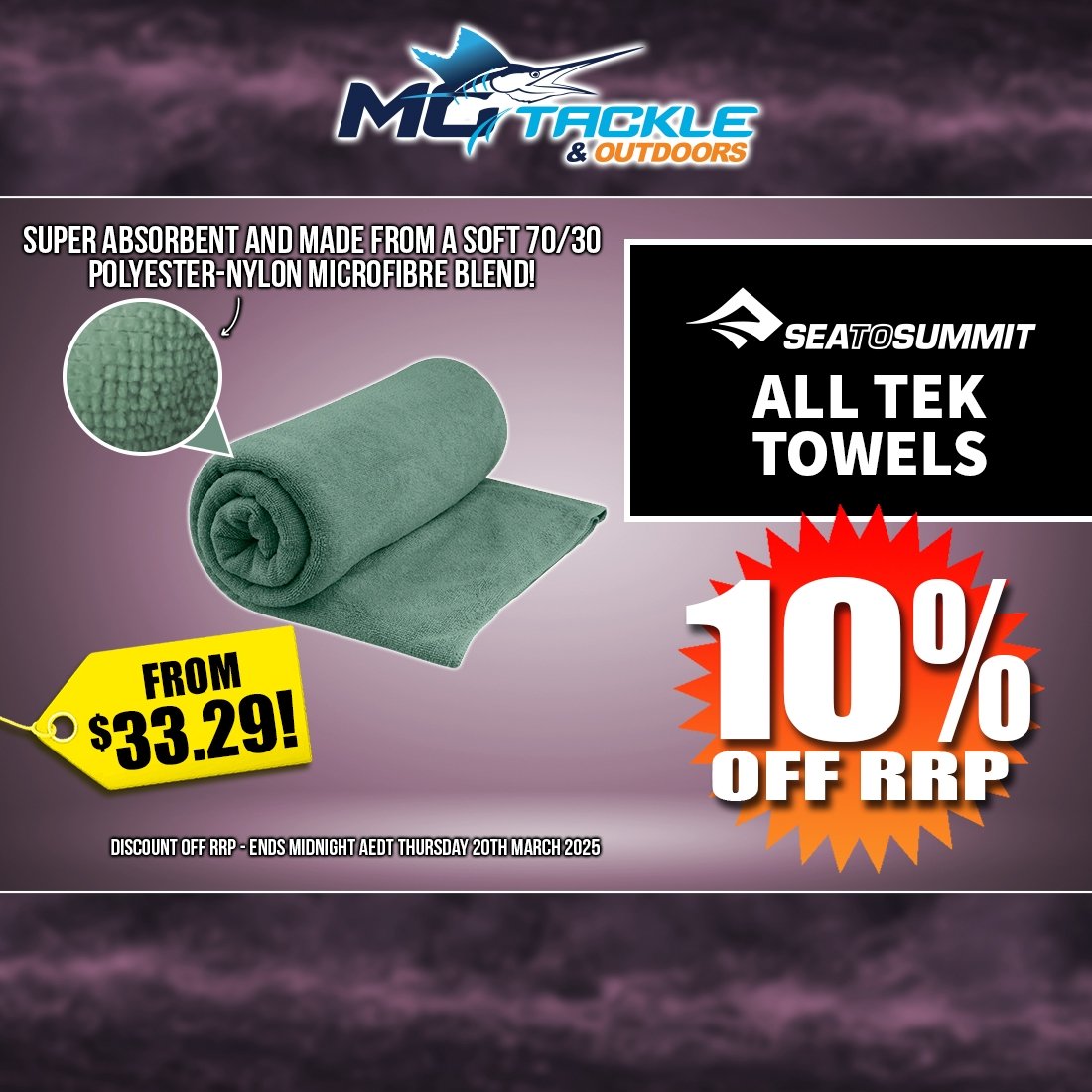 10% off All Sea To Summit Tek Towels