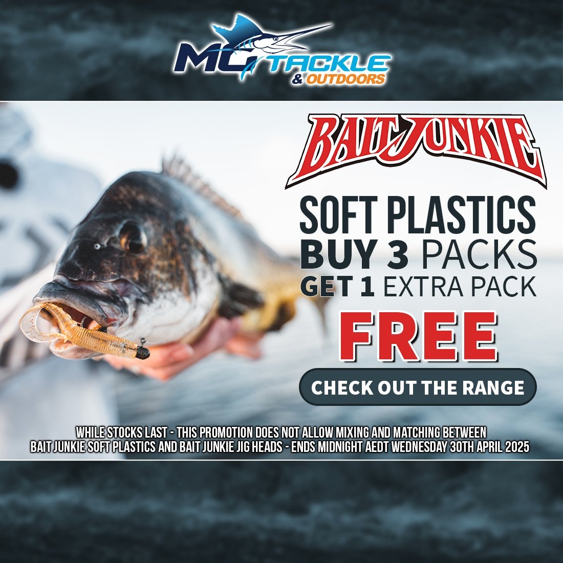 Bait Junkie Buy 3 Get 1 Free Soft Plastics 