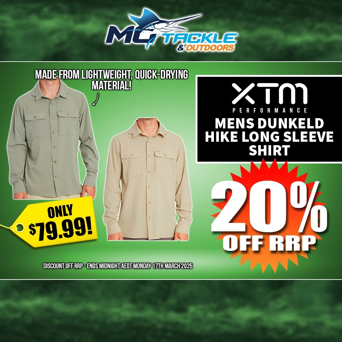 20% off XTM Mens Dunkeld Hike Long Sleeve Shirt