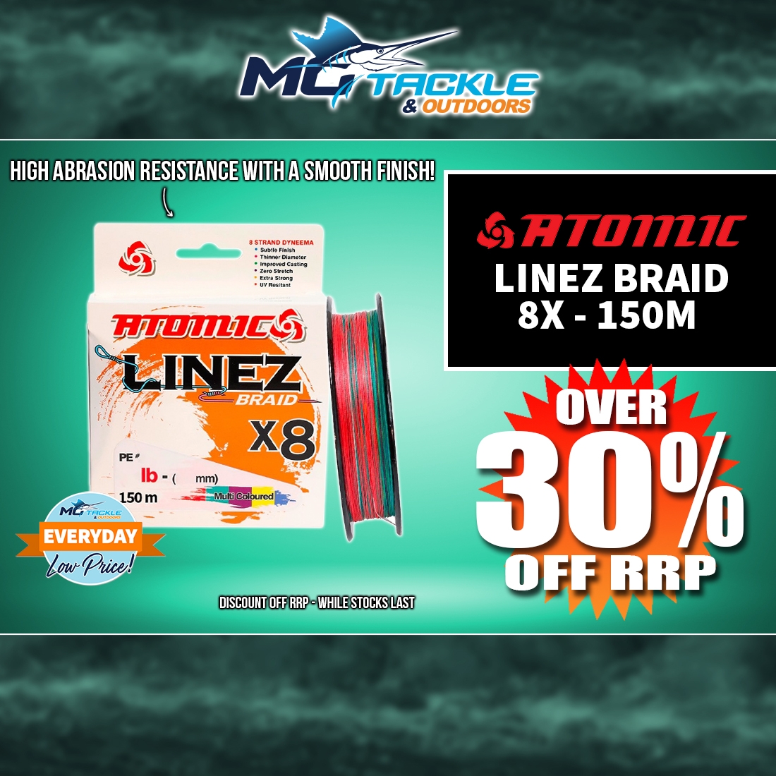 Over 30% off Atomic Linez Braid 8x - 150m