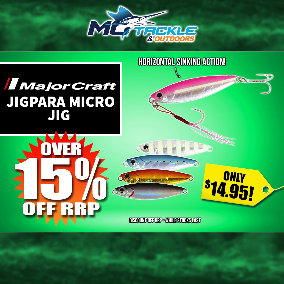 Over 15% off MajorCraft JigPara Micro Jig