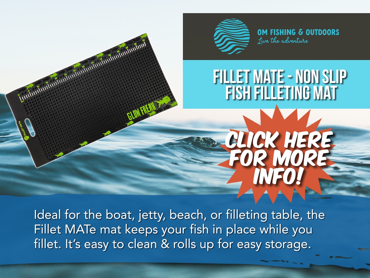 OM Fishing & Outdoors FILLET MATe - Non Slip Fish Filleting Mat