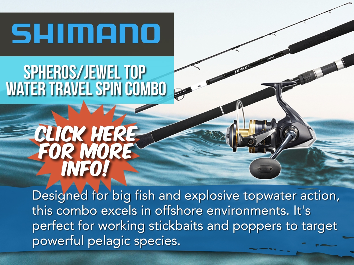 Shimano Spheros / Jewel Top Water Travel Spin Combo