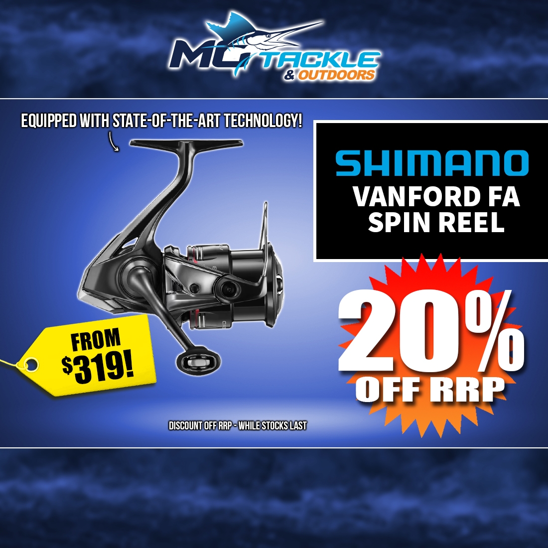 20% off Shimano Vanford reel