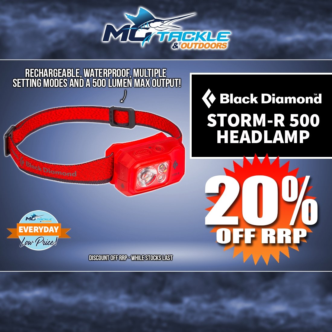 20% off Black Diamond Storm-R 500 Headlamp