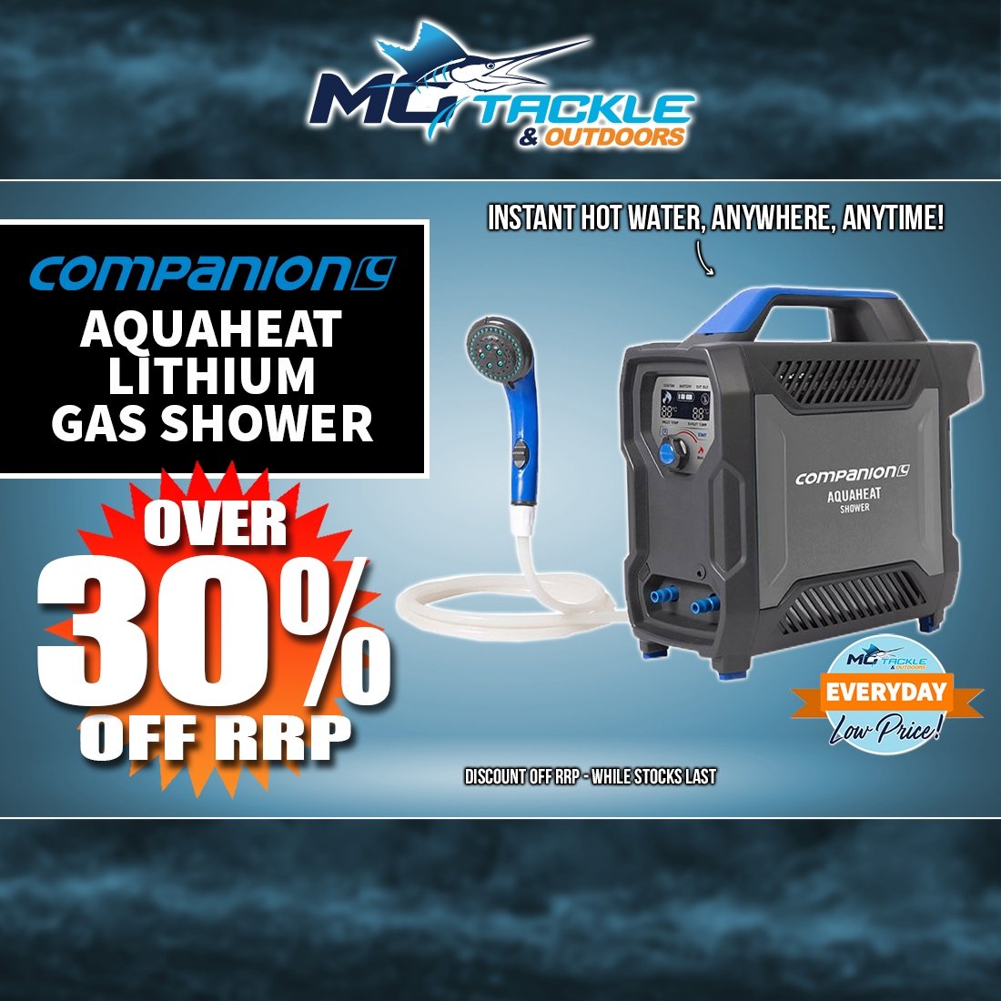 Over 30% off Companion Aquaheat Lithium Gas Shower