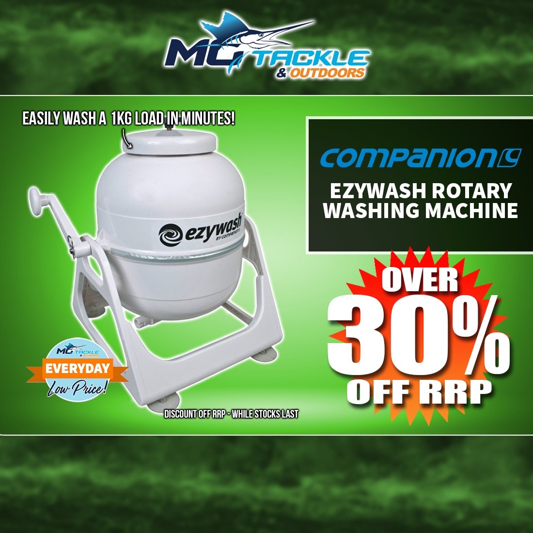 COMPANION EZYWASH MANUAL ROTARY WASHING MACHINE only $84.90