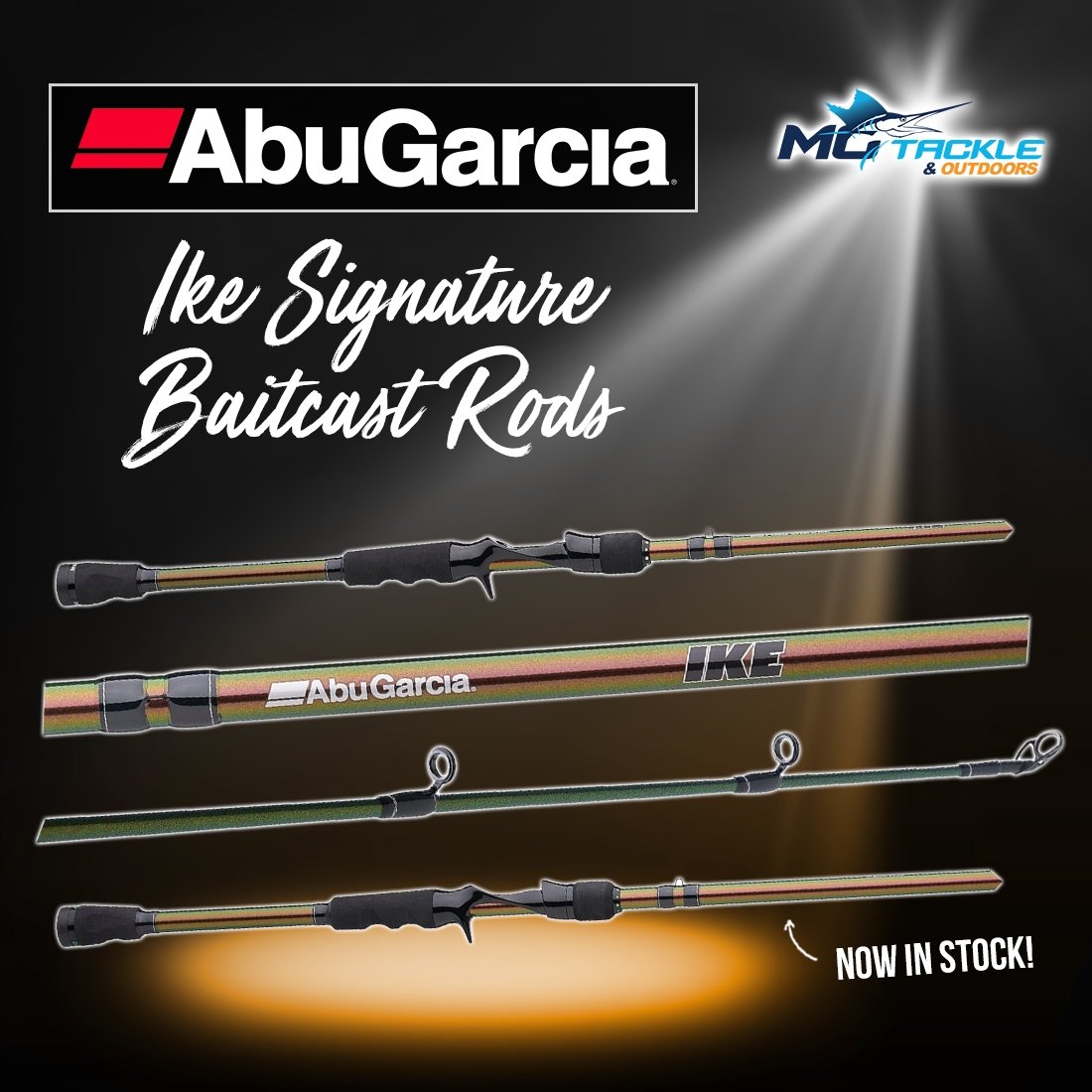 NEW - Abu Garcia Ike Signature Baitcast Rods