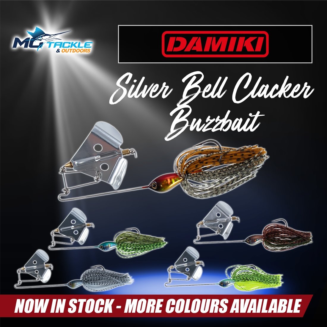 NEW - Damiki Silver Bell Clacker Buzzbait