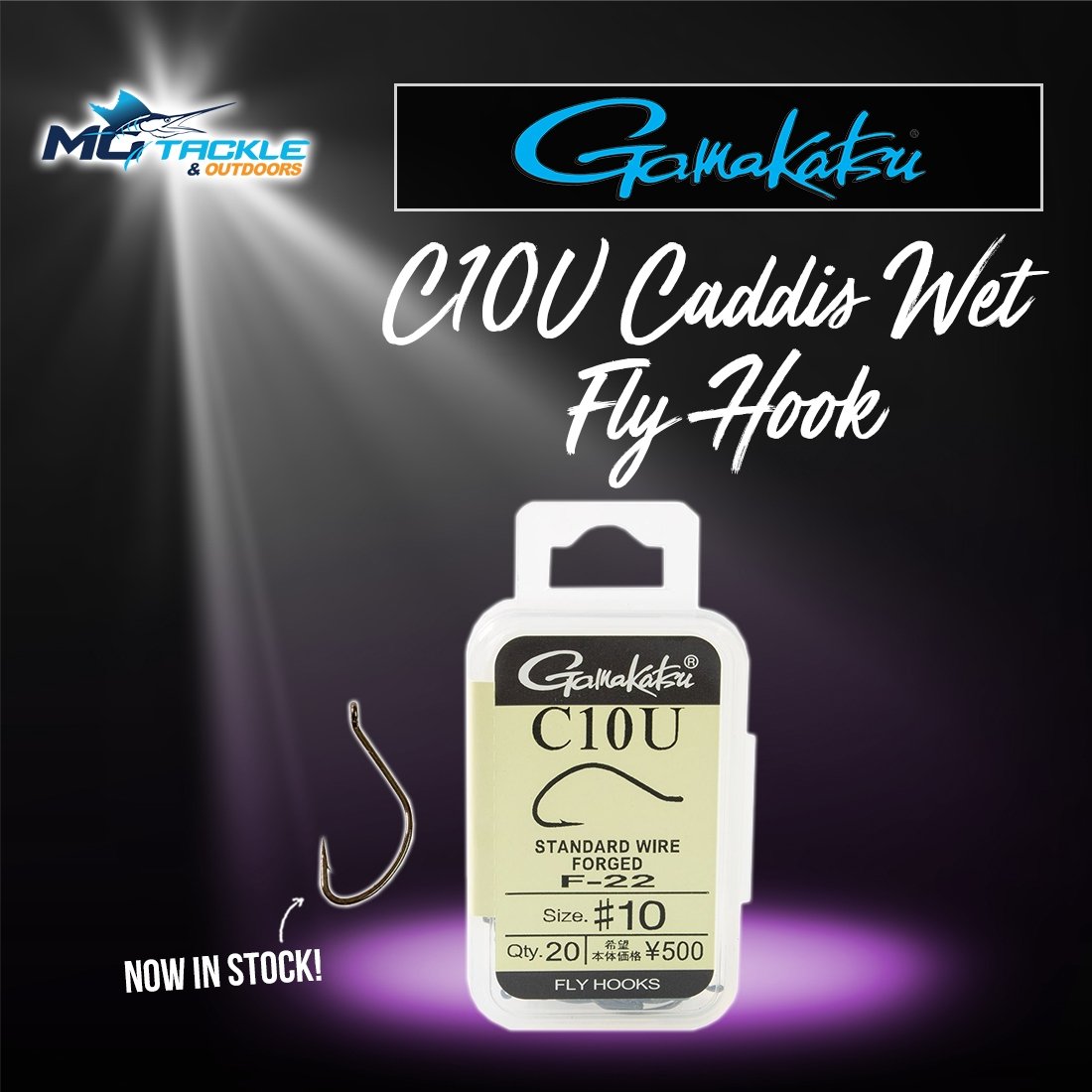 NEW - Gamakatsu C10U Caddis - Wet Fly Hook