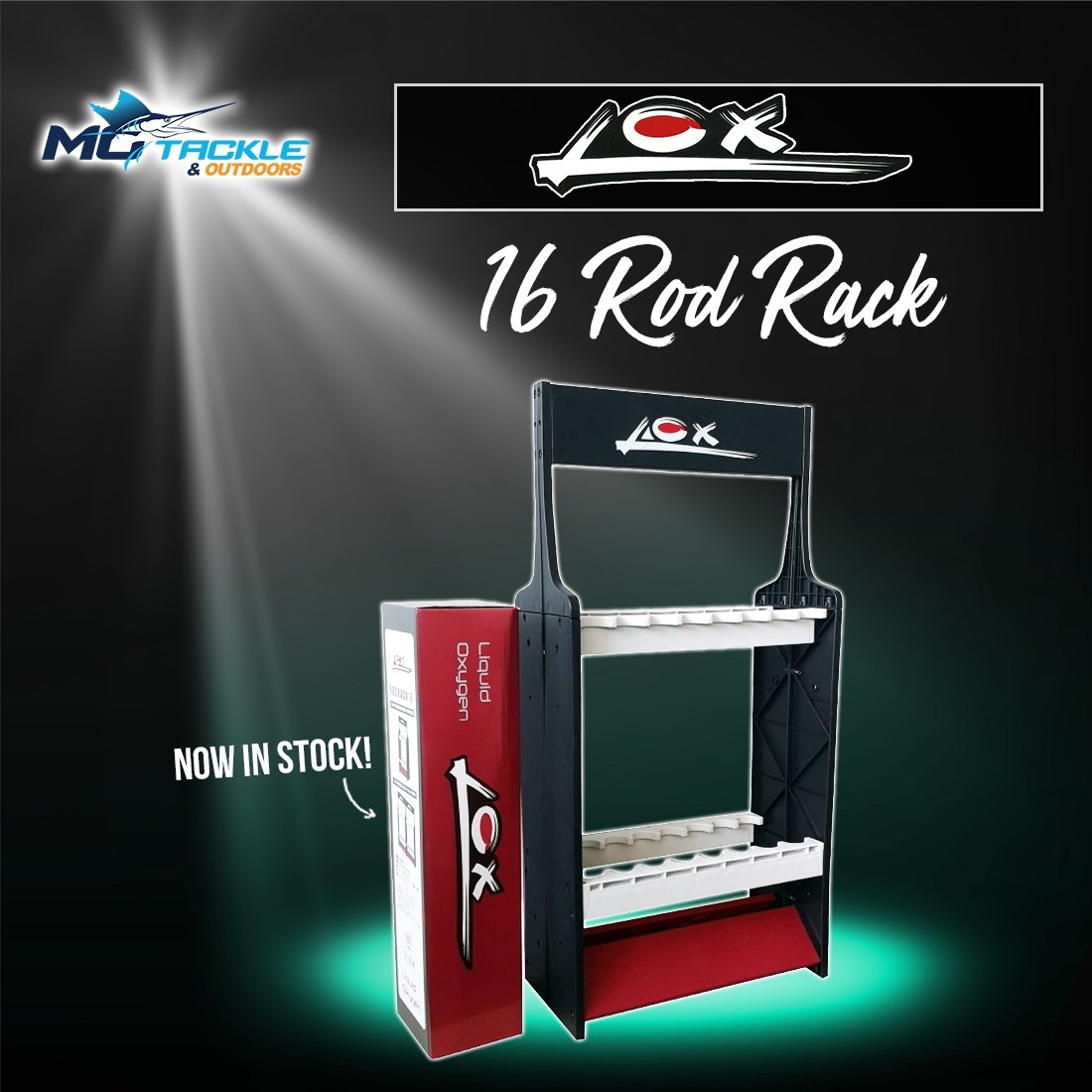 NEW - LOX 16 Rod Rack