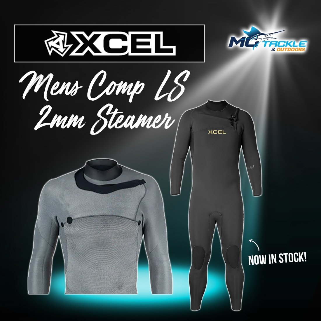 NEW - Xcel Mens Comp Long Sleeve 2mm Steamer