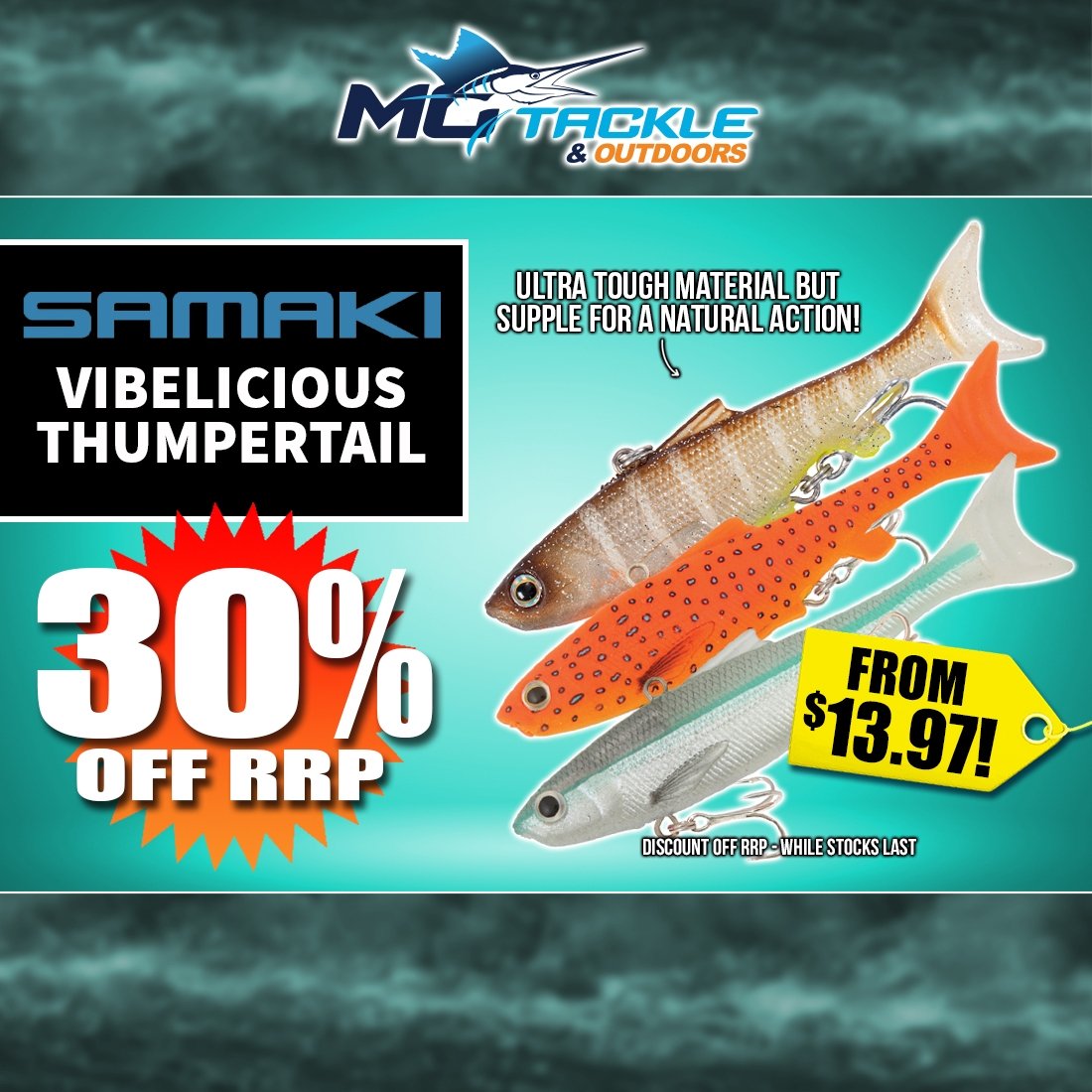 30% off Samaki Vibelicious Thumpertail