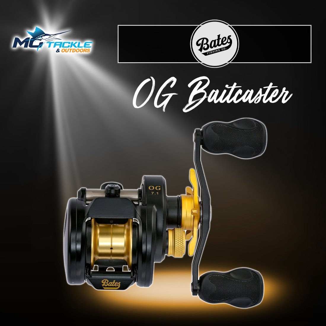 NEW - BATES OG BAITCAST REEL