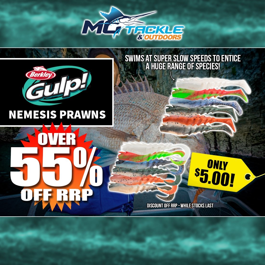 BERKLEY GULP NEMESIS PRAWN only $5