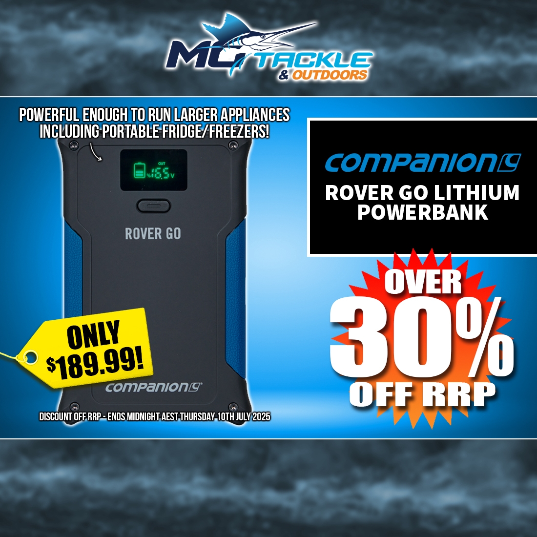 COMPANION ROVER GO LITHIUM POWERBANK only $189.99