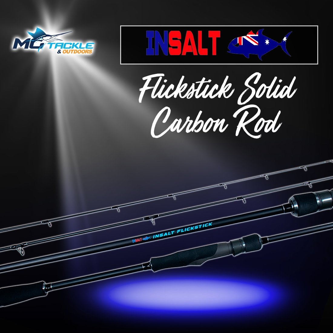 NEW - INSALT FLICKSTICK SOLID CARBON ROD