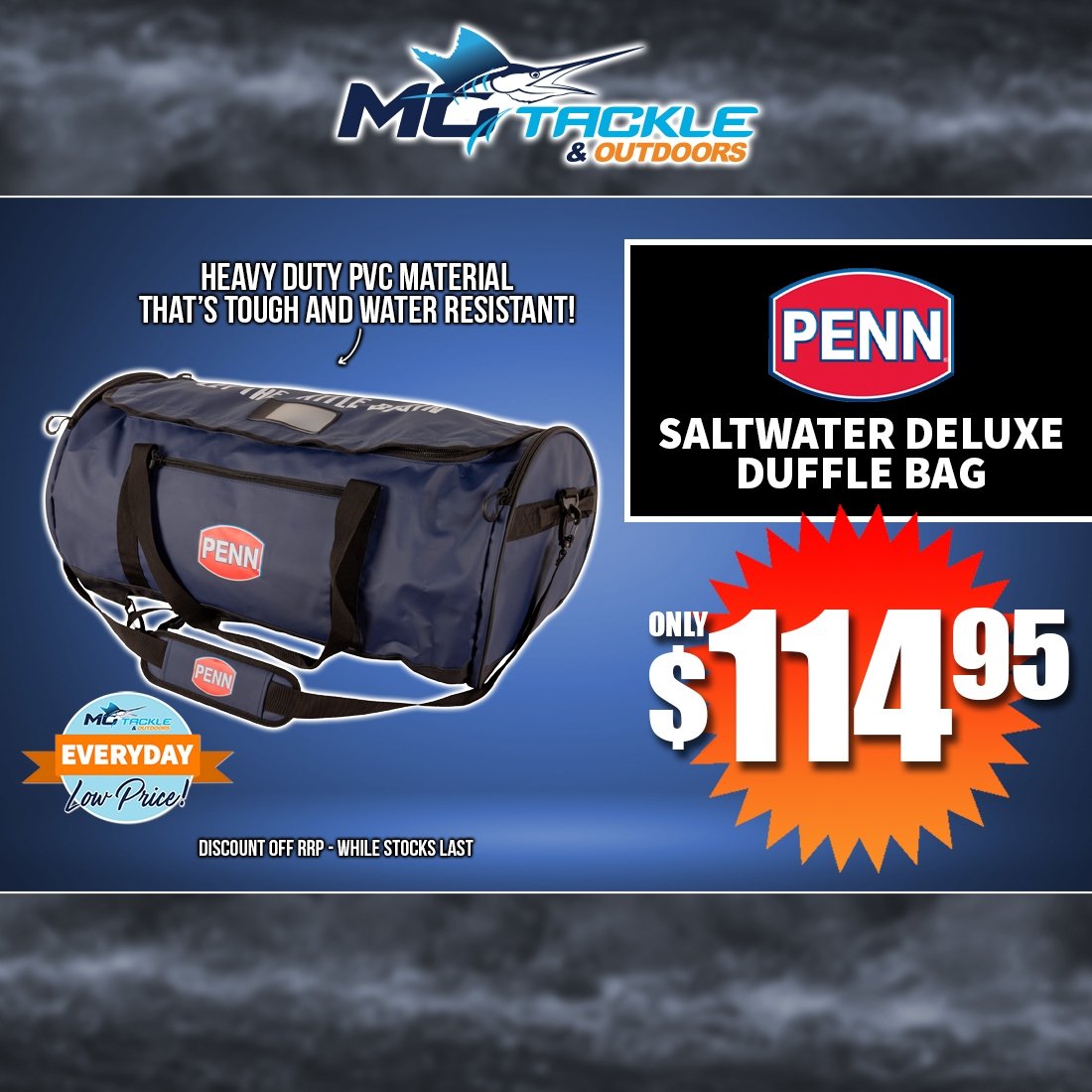 PENN SALTWATER DELUXE DUFFLE BAG only $114.95
