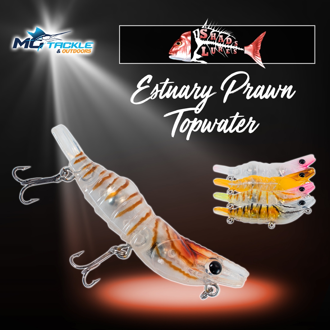 NEW - SHADS LURES ESTUARY PRAWN TOPWATER LURE