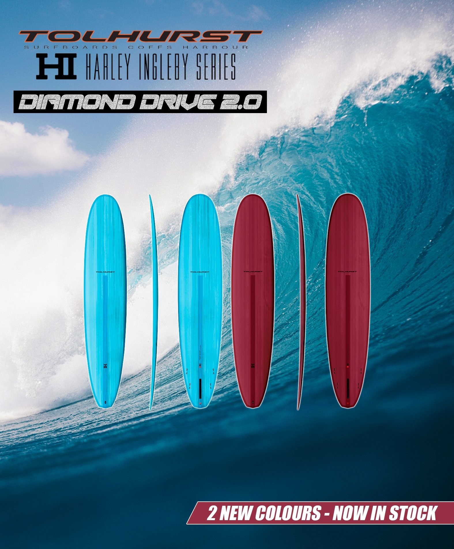 New Colours - TOLHURST HARLEY INGLEBY DIAMOND DRIVE2 LONGBOARD