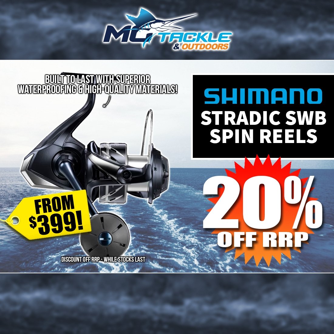 20% off SHIMANO 24 STRADIC SW-B SPIN REEL
