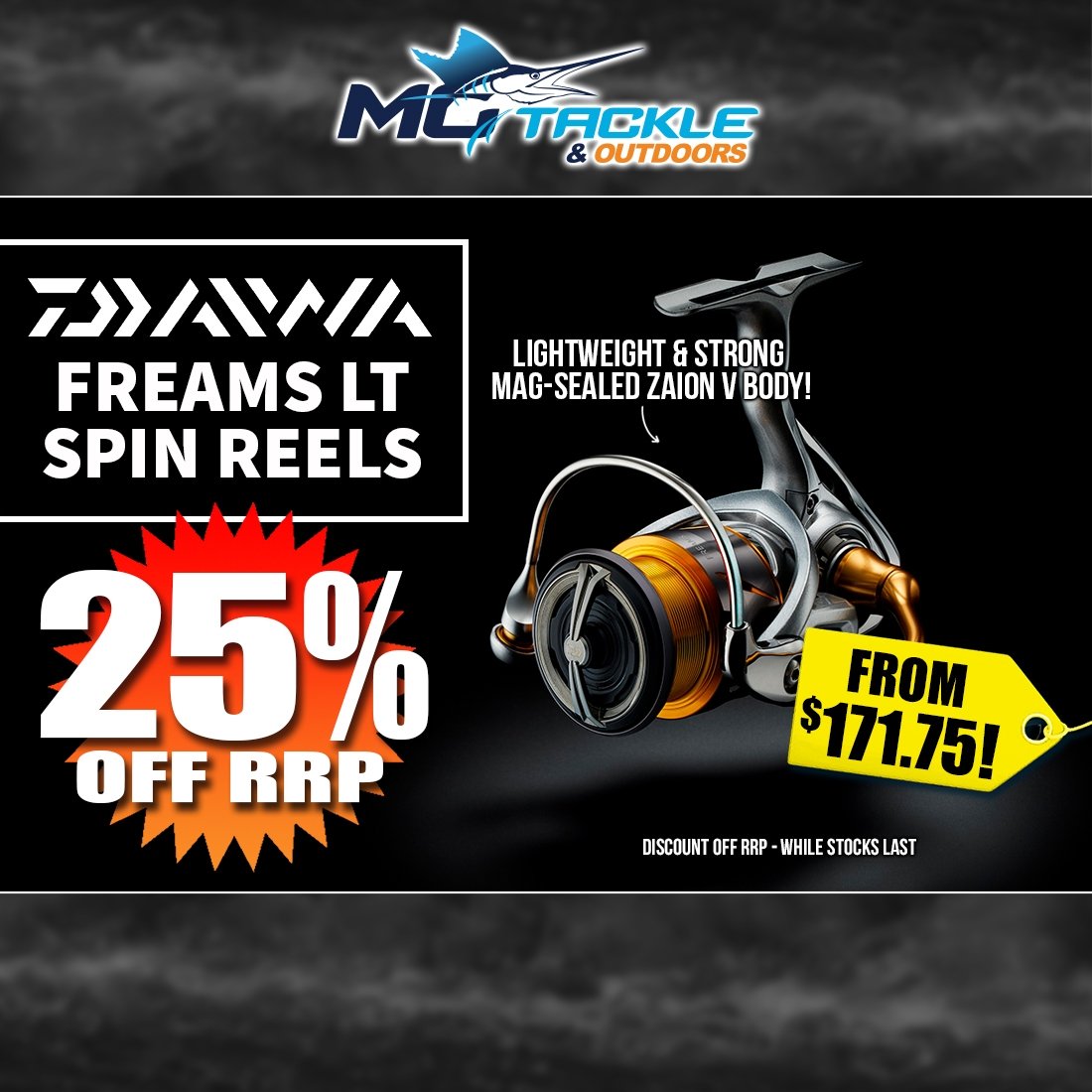 25% off DAIWA 21 FREAMS LT SPIN REEL