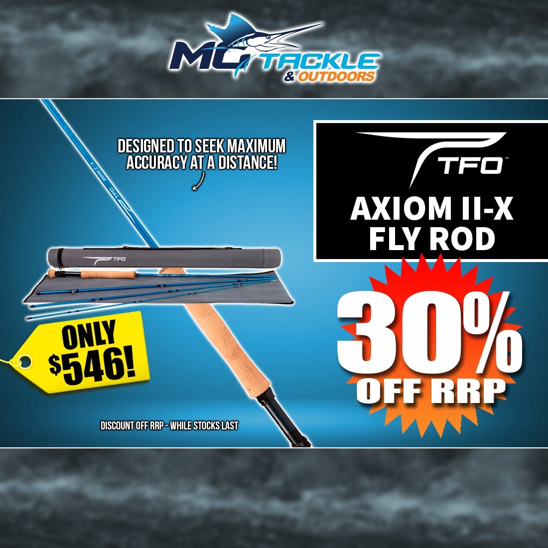 TFO AXIOM II-X FLY ROD only $546