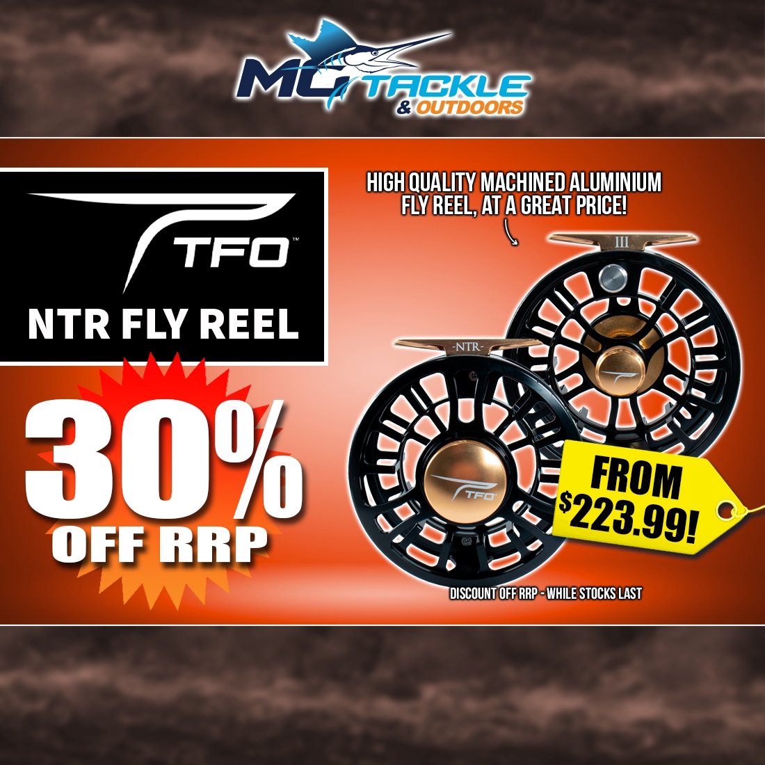 30% off TFO NTR FLY REEL