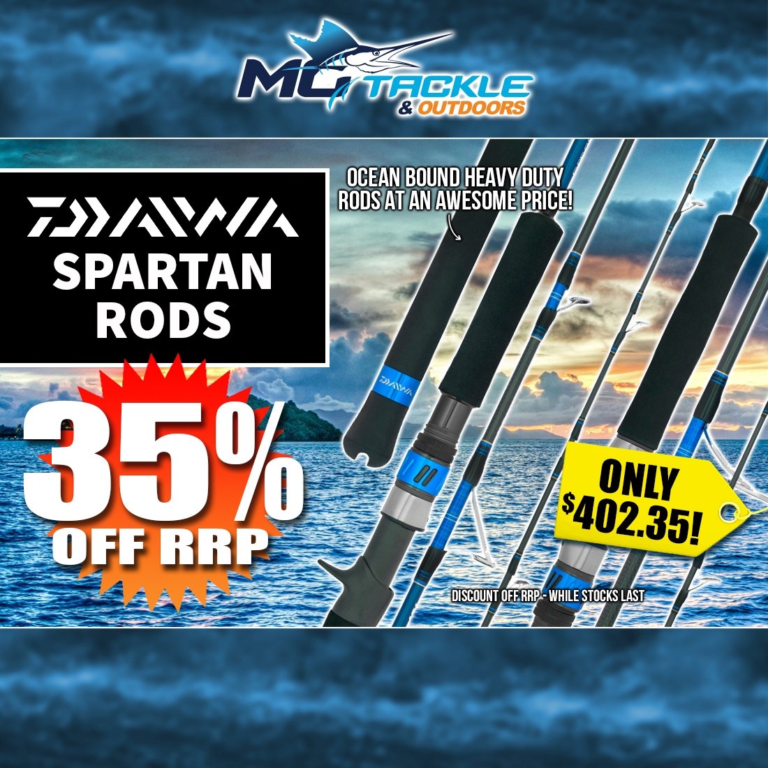 35% off DAIWA SPARTAN ROD