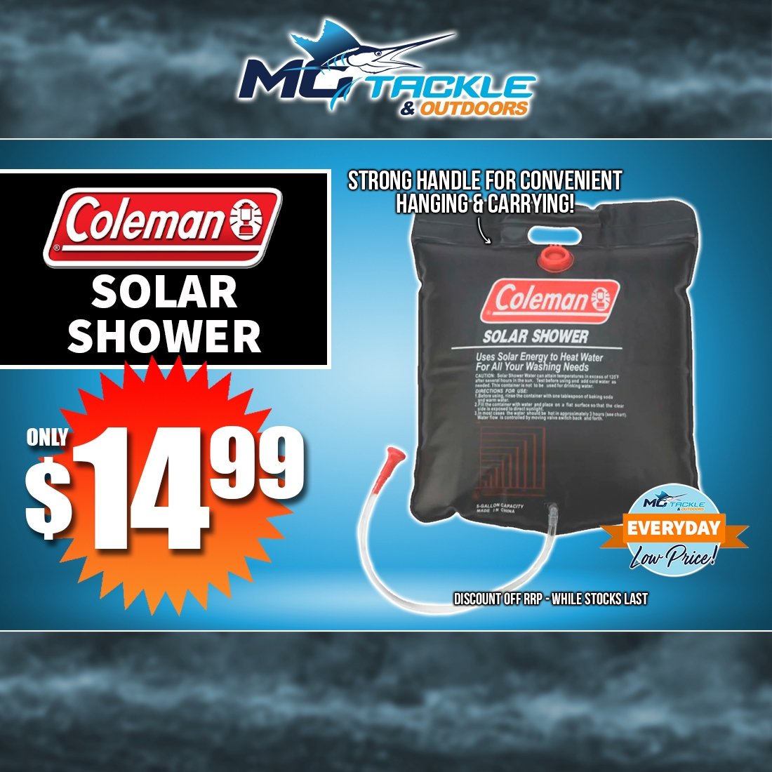 COLEMAN SOLAR SHOWER only $14.99