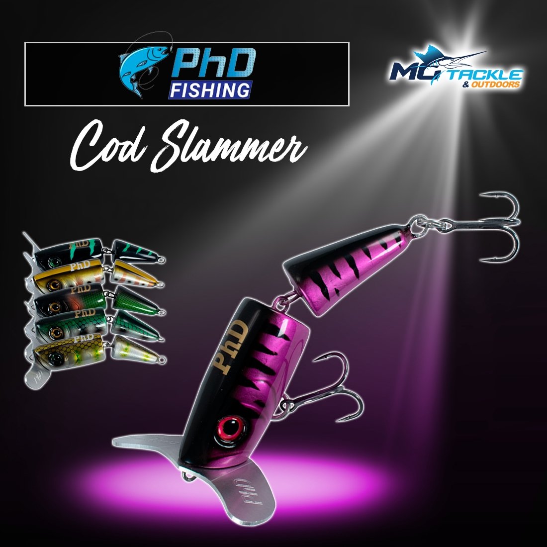 New - PHD LURES COD SLAMMER TOPWATER LURE