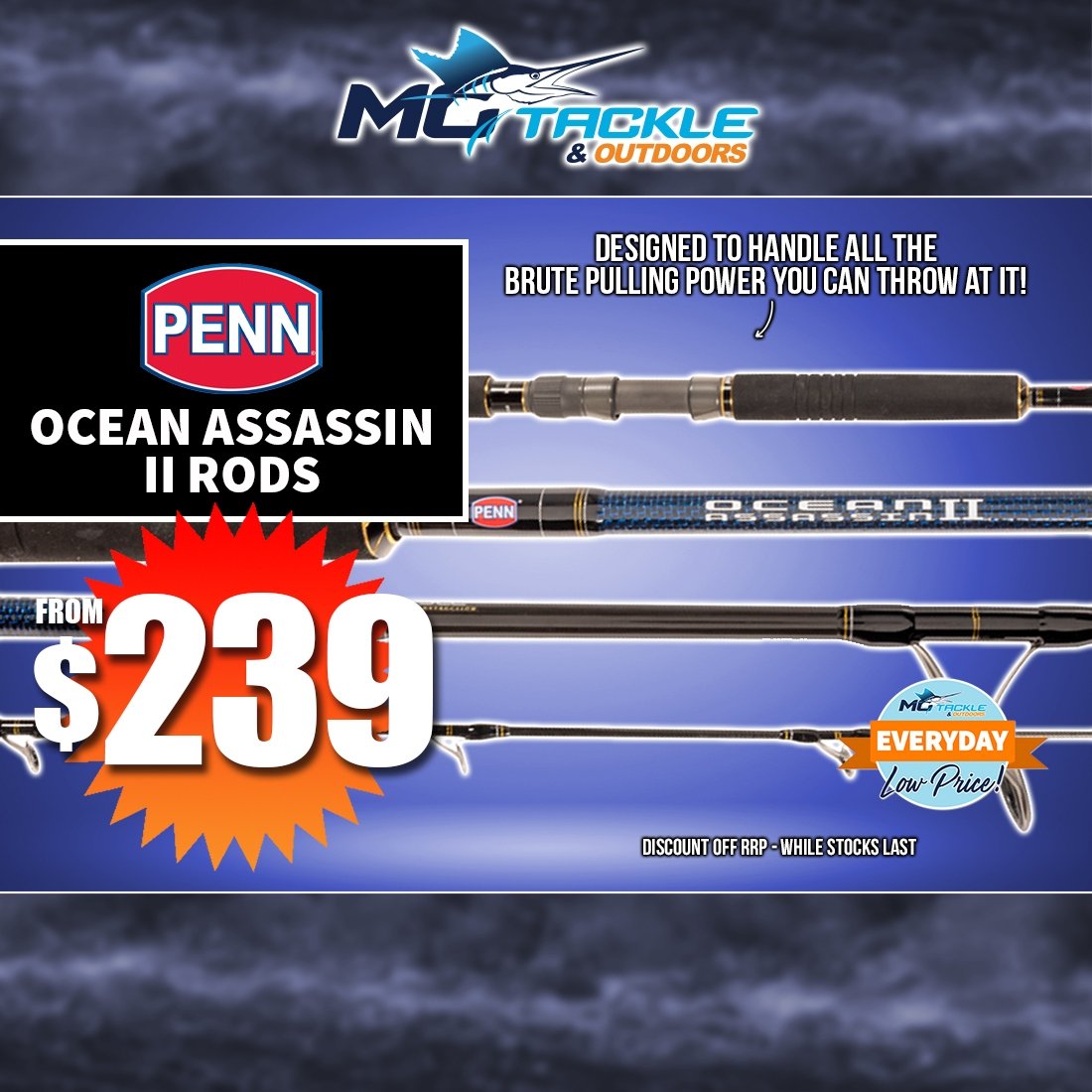 PENN OCEAN ASSASSIN II ROD from $239