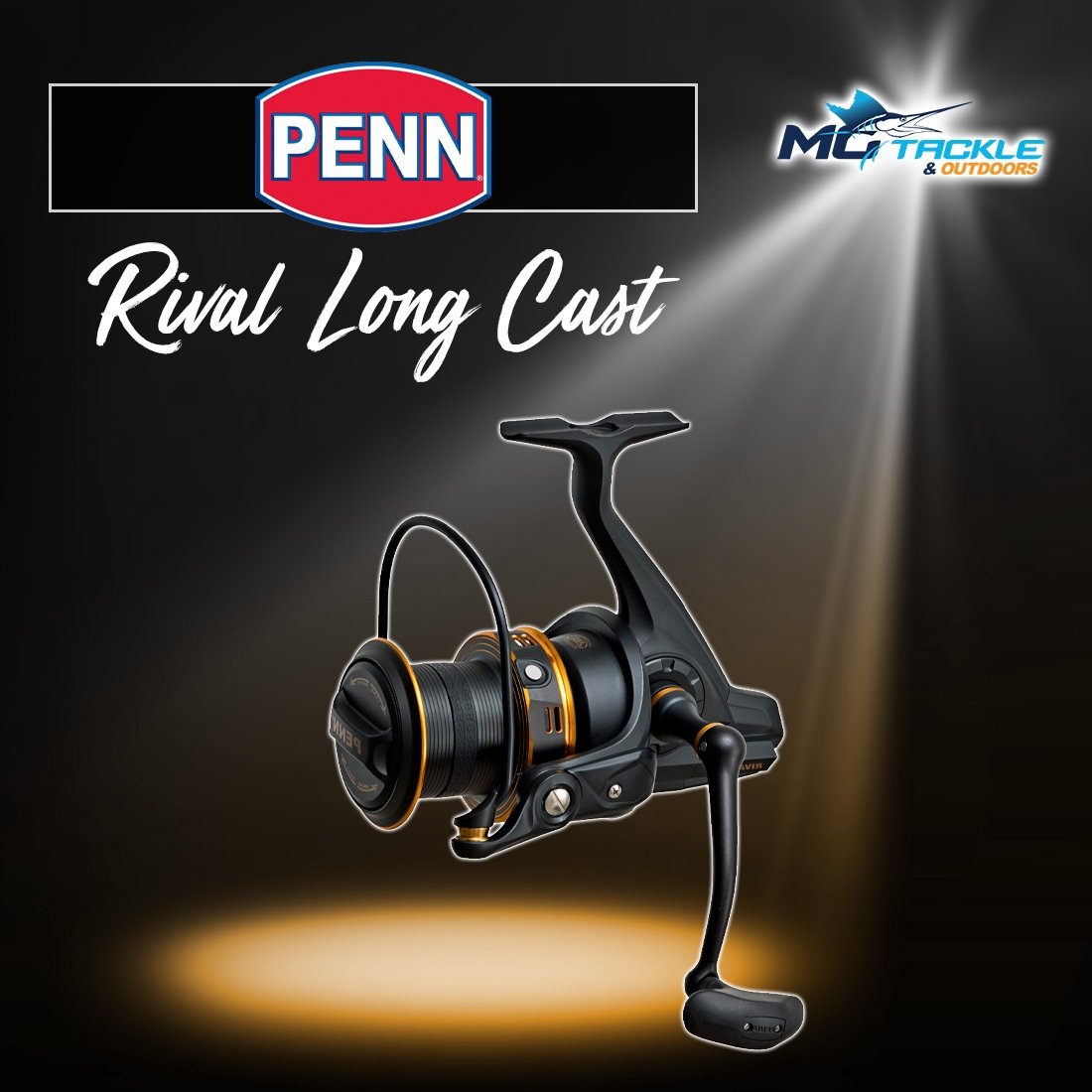 New - PENN RIVAL LONG CAST SPIN REEL