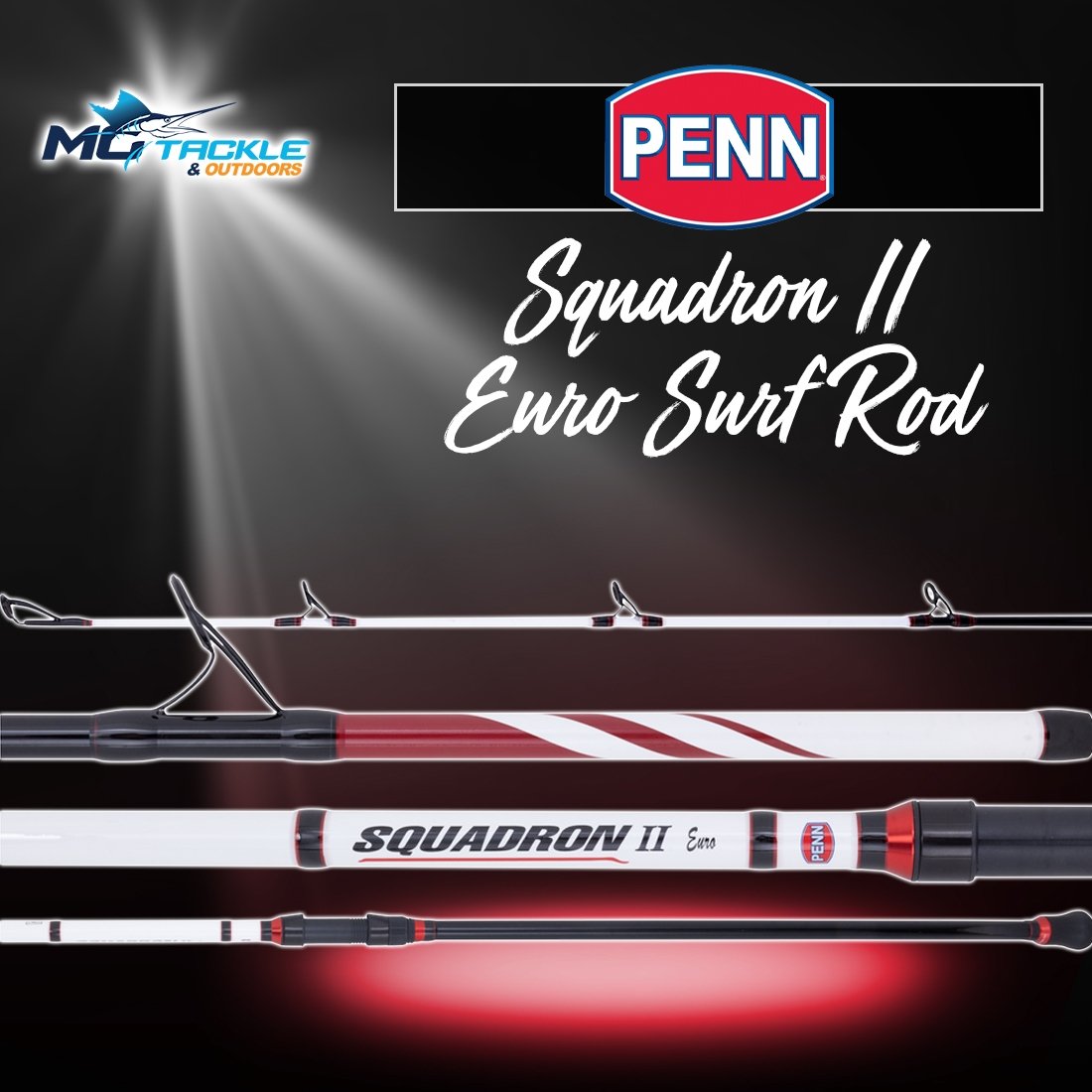 New - PENN SQUADRON II EURO SURF ROD