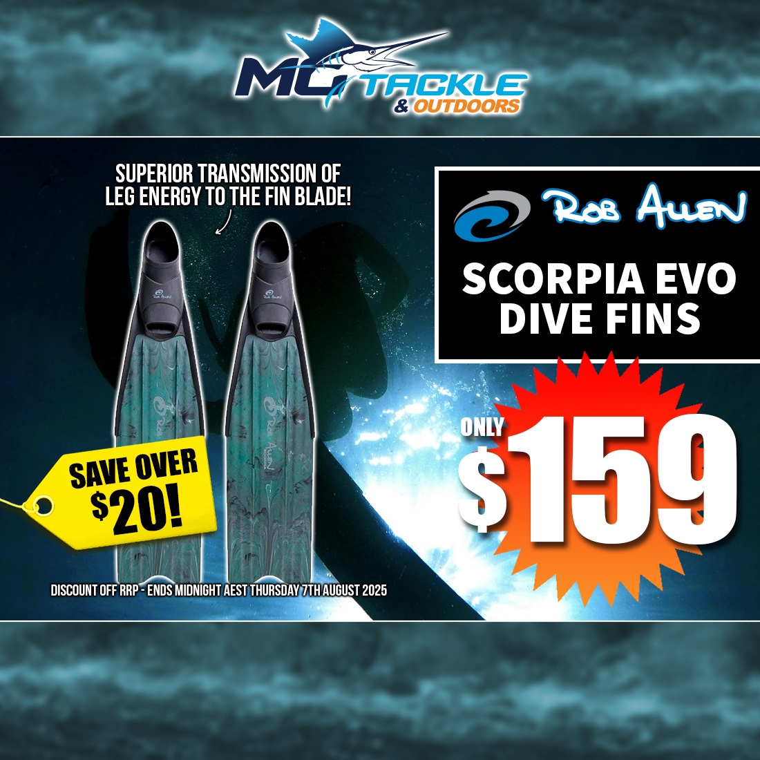 ROB ALLEN SCORPIA EVO FIN only $159