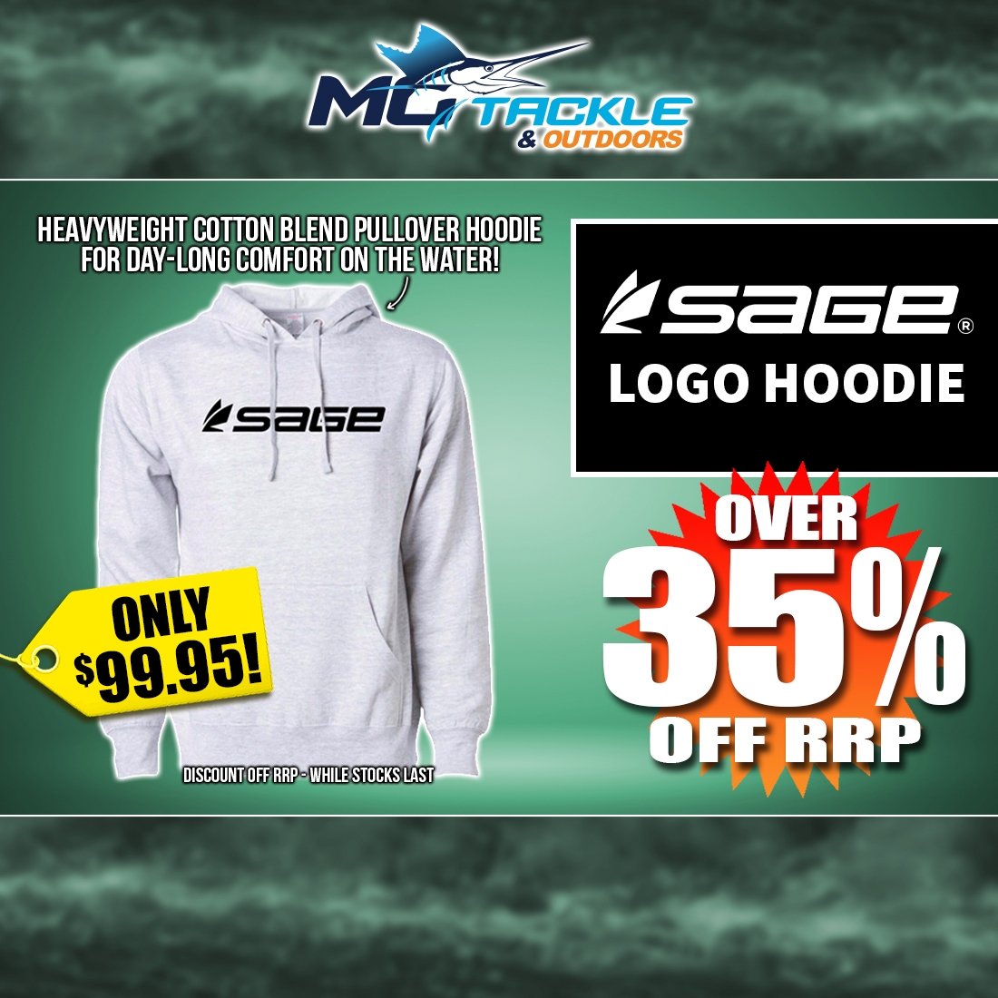 SAGE LOGO HOODIE only $99.95
