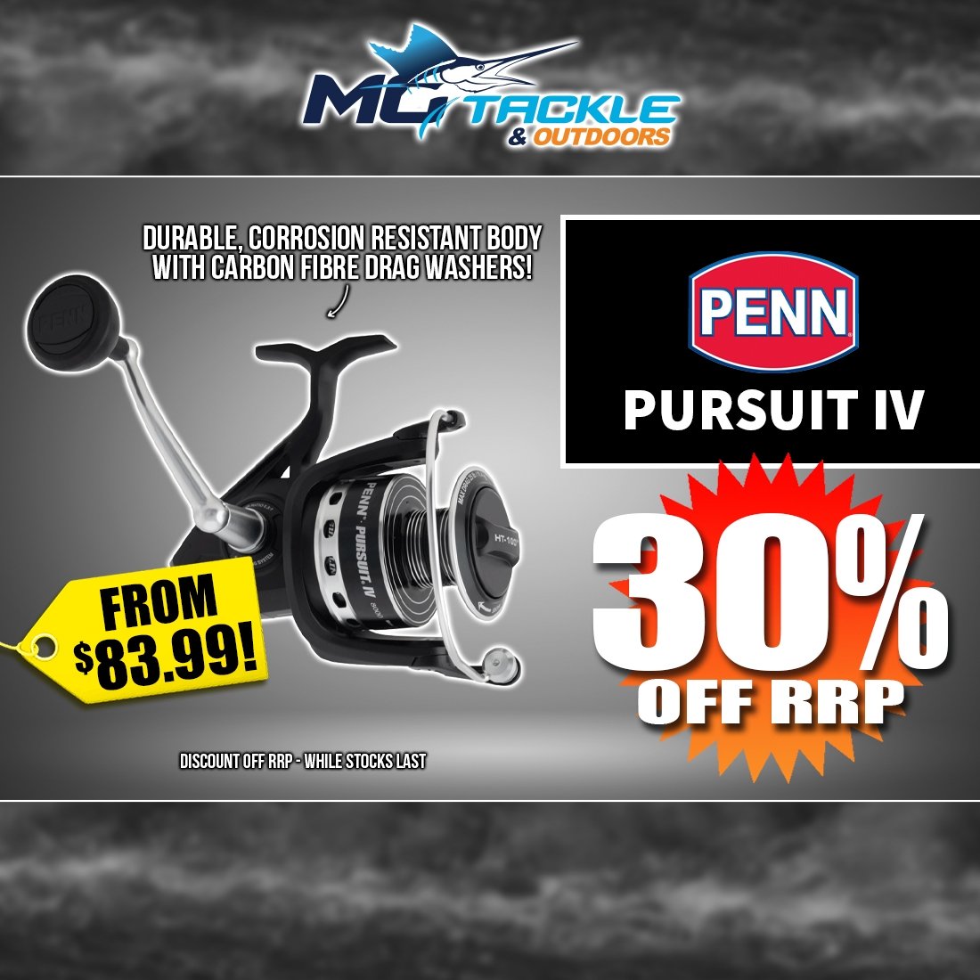 30% off PENN PURSUIT IV SPIN REEL